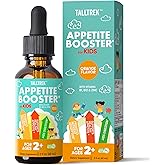 TallTrek Appetite Booster Drops for Kids - Toddler Liquid Formula to Support Healthy Nutrient Absorption with Vitamins B1 B3 B6 B12 Zinc & L-Lysine - Ages 2+ - Sugar-Free 2 Fl Oz