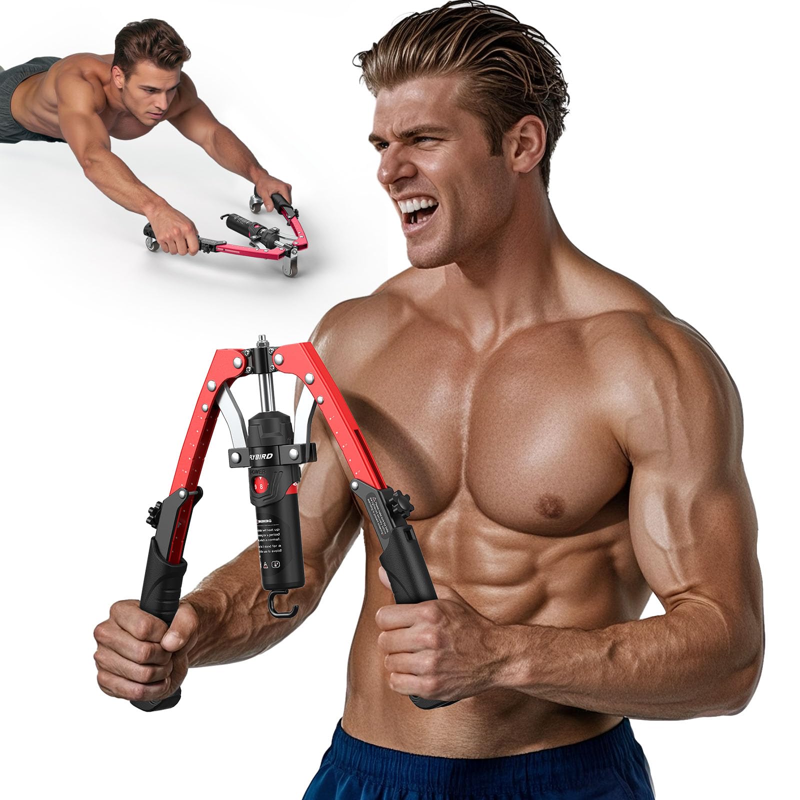Flybird 2-in-1 Twister arm Trainer & ab Roller Wheel, Adjustable ...
