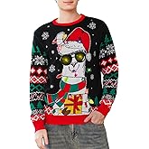 Goodstoworld Men/Women Light Up Knitted Ugly Christmas Sweater with Multi-Colored Led Flashing Lights
