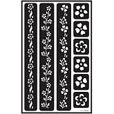Armour Etch Over N Over Stencil, Floral Borders