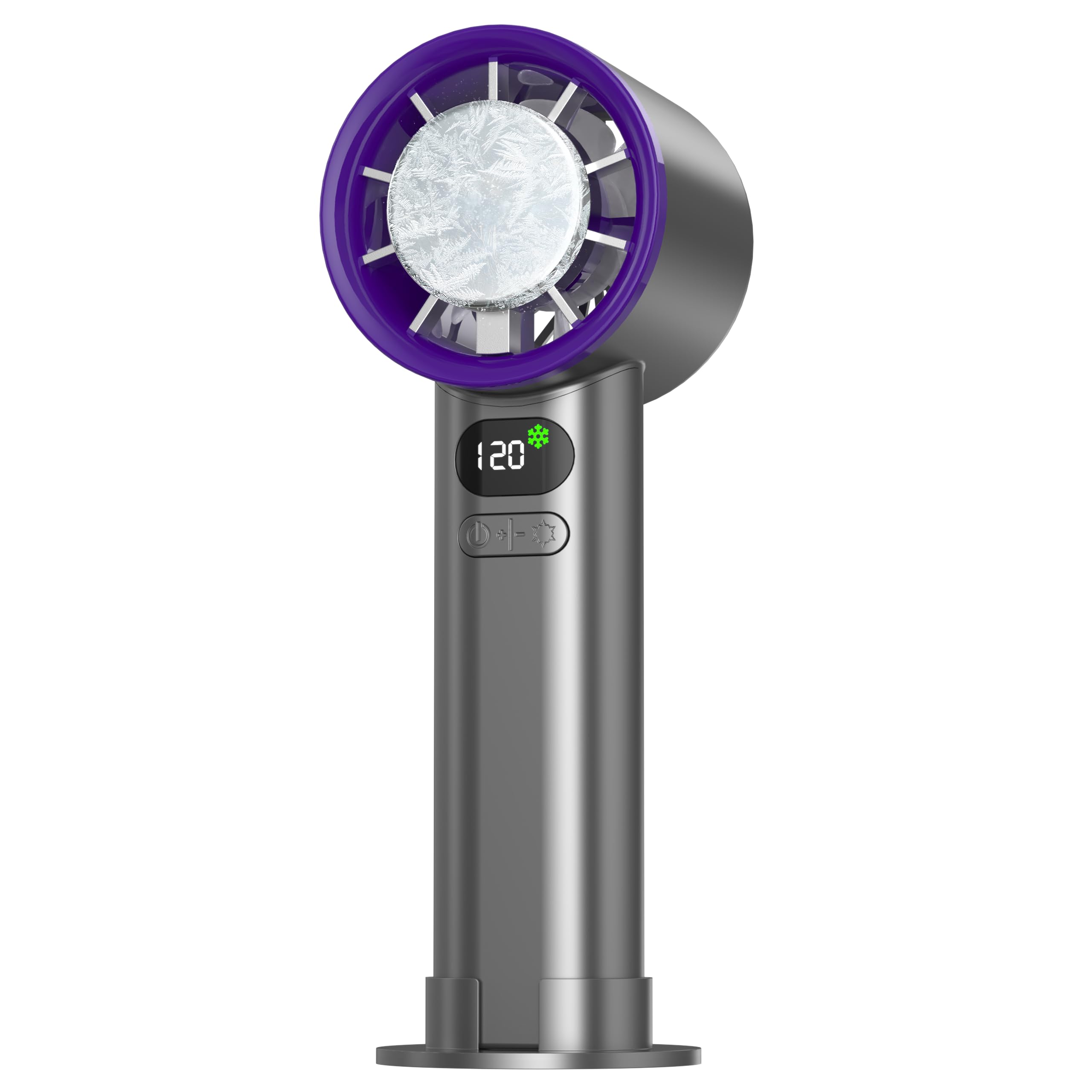 Photo 1 of Portable Handheld Fan, 120 Speeds Cooling Ice Pad HandFan, Powerful Mini TurboFan 20H Max Cooling Time, 4500mAh Rechargeable, 15000 RPM Hight Speed Personal Travel Essentials for Women Men