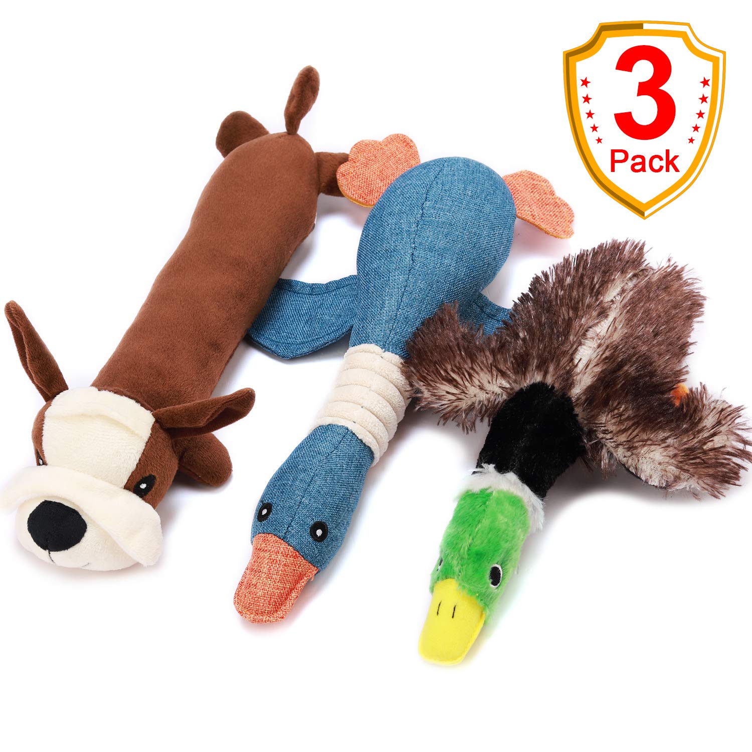 Duck Squeak Toys Dog Toy, Stuffed For Aggressive Chewers Hunting With