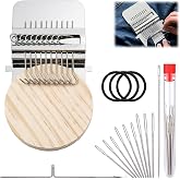 Darning Loom Kit, 10 Hooks, Portable Patch Weaving Tool for Visible Mending | Mini darning loom, 10 hooks, visible mending tool, for socks, jeans, sweaters, fabric and beginner sewing repairs