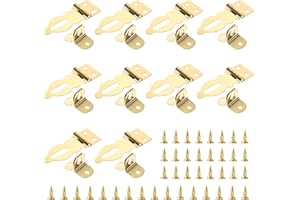 XTHROTSENK 10 Pcs Mini Padlock Hasp Decorative Hasps Gold Metal Latch with Screws for Wooden Box Jewelry Box Suitcase Furniture Buckle Lock