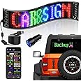 VDIKKS LED Car Sign, Programmable LED Matrix Panel FPCB Flexible Screen Display Animation Message Scrolling Sign APP Control for Cars, Shop, Bar, Party Festival 14.6"x3.6"