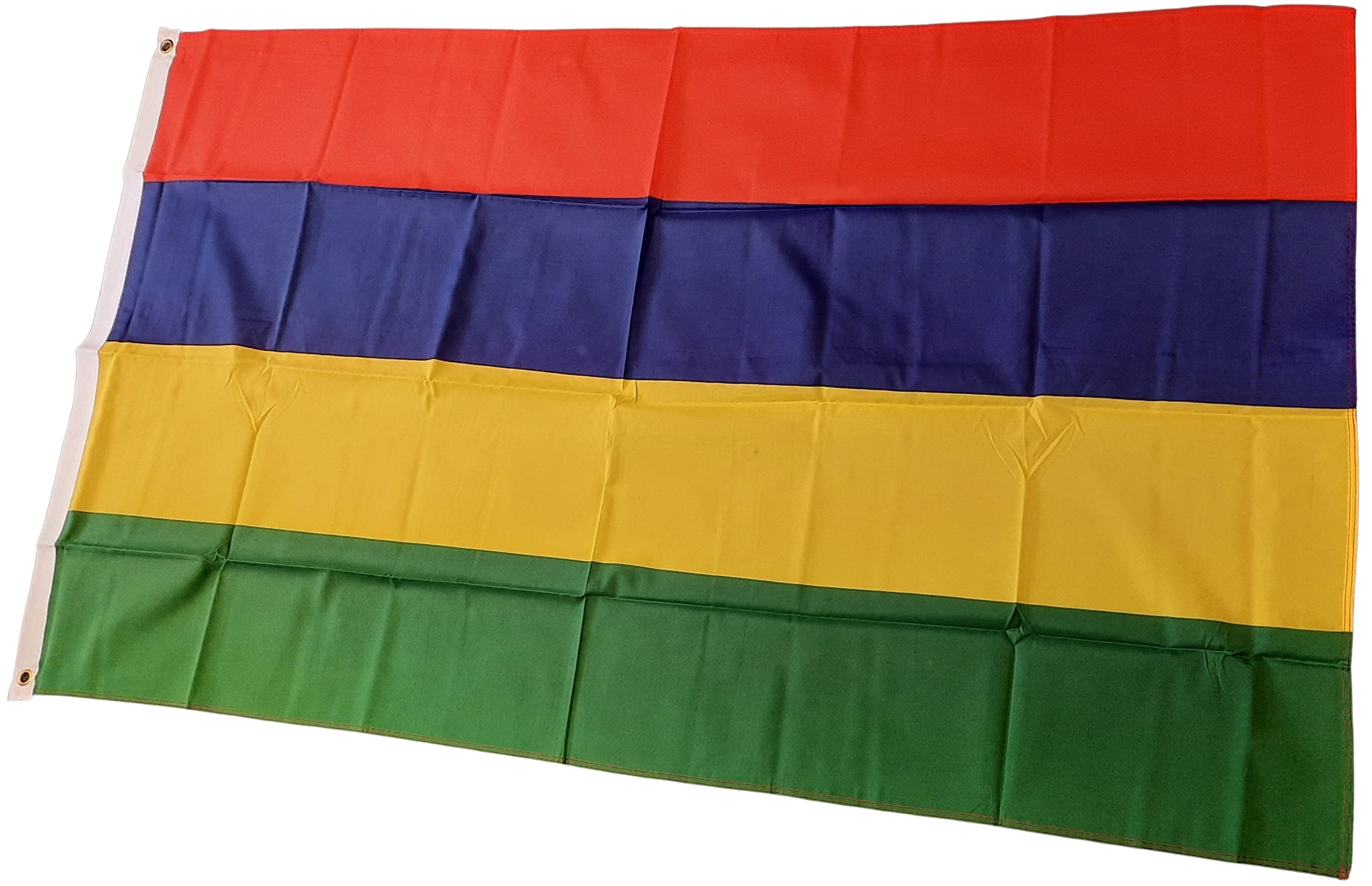 NWFlags Mauritius Flag 5ft x 3ft 75d Premium Polyester Suitable For Flagpoles | Strong Polyester 5x3 foot material flag with Eyelets