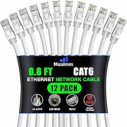 Maximm Cat 6 Ethernet Cable 0.6 ft