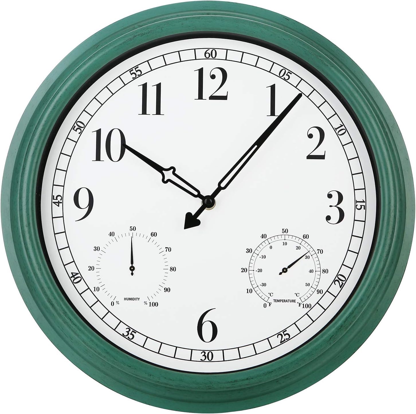 16 Inch Large Outdoor Clock,Vintage Waterproof Wall Clock