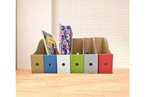 ZaoFem Magazine File Holders, 6-Pack, Colorful Desktop Organizers for Books and Documents, Multiple Colors (6)