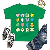 SWTJIC Kids St Patricks Day Shirt Boys Girls Shamrock Clover Shirts Irish St Paddys Day Short Sleeve Tee Tops 2-6T