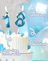 Yiran 13th Birthday Candles Blue 1 and 3 Cake Topper 2 Pcs LZ-LS-13 view 2