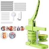 VEVOR Button Maker Machine, 3in/75mm Plastic Pin Maker with 100pcs Button Parts, Mr. Panda Magic Book, Circle Cutter and Hex Wrenches, Reinforced Ergonomic Handle, for DIY Badges, Personalized Pins