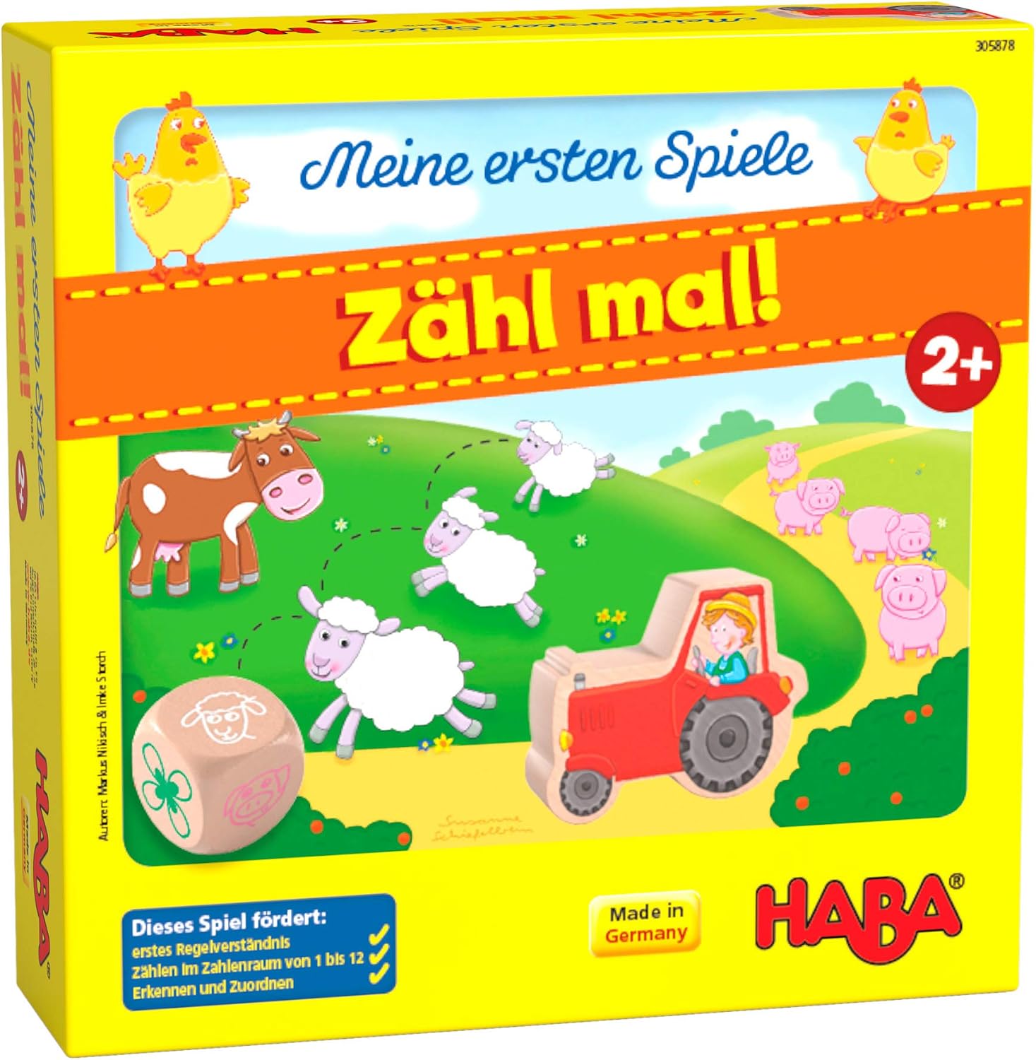 HABA 305878 - I Miei Primi Giochi: Contiamo! Gioco Da Tavolo Numeri Per Bambini 2+ - Fabbricato In Germania