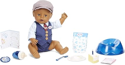 baby born interactive doll brown eyes