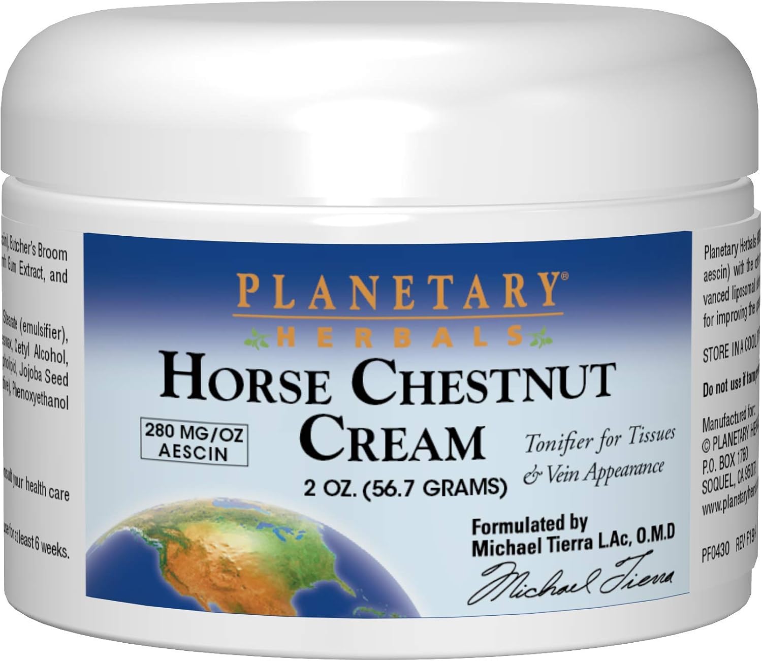 Planetary Formulas Horse Chestnut Cream 2oz, 59.15 ml (Pack of 1)