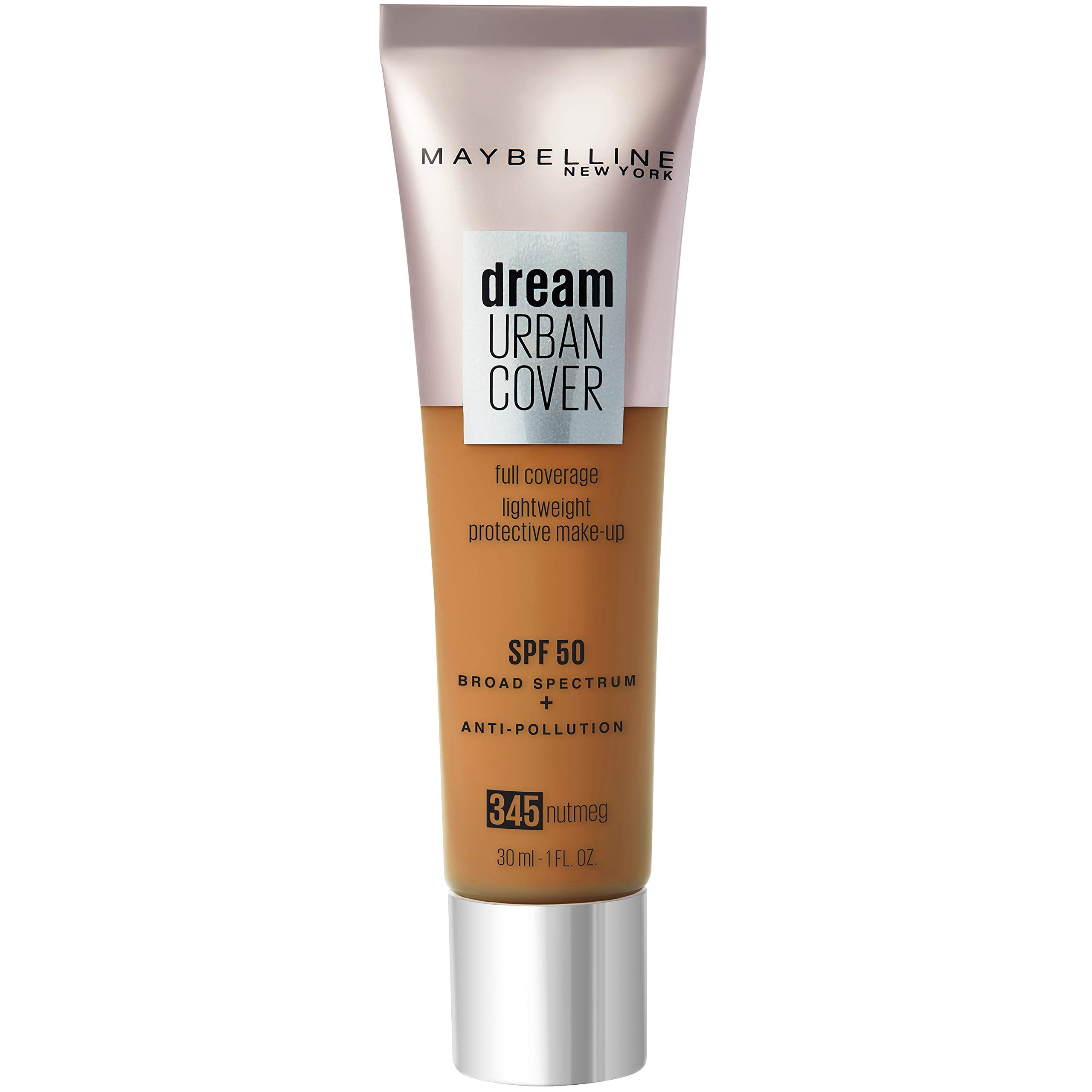 Maybelline Dream Urban Cover All-In-One Protective Makeup SPF 50 345 Nutmeg