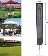 PATIO PLUS Parasol Cover 153x30x30cm Waterproof 600D Oxford Grey view 5