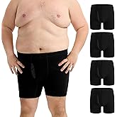 INNERSY Men's Big and Tall Boxer Briefs Cotton Moisture Wicking XL-5XL Underwear 4-Pack