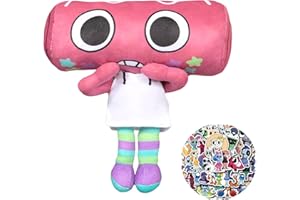 Lemoneon Dandy's World Plush 9" Cosmo Plush Stuffed Figure Pillow for Video Game Fans Room Decor with a Sticker Set