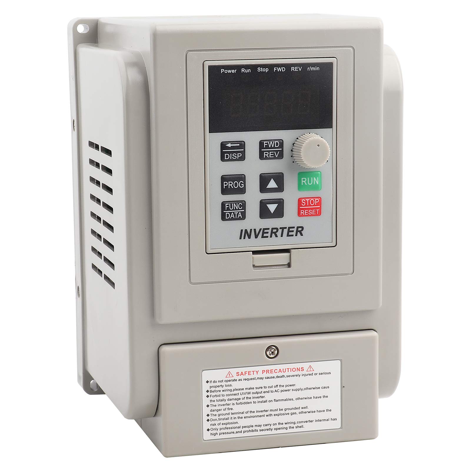 AC 220V Variable Frequency Drive, Single Phase to 3 Phase Frequency Converter 20A VFD Speed Controller for Spindle Motor Speed Control