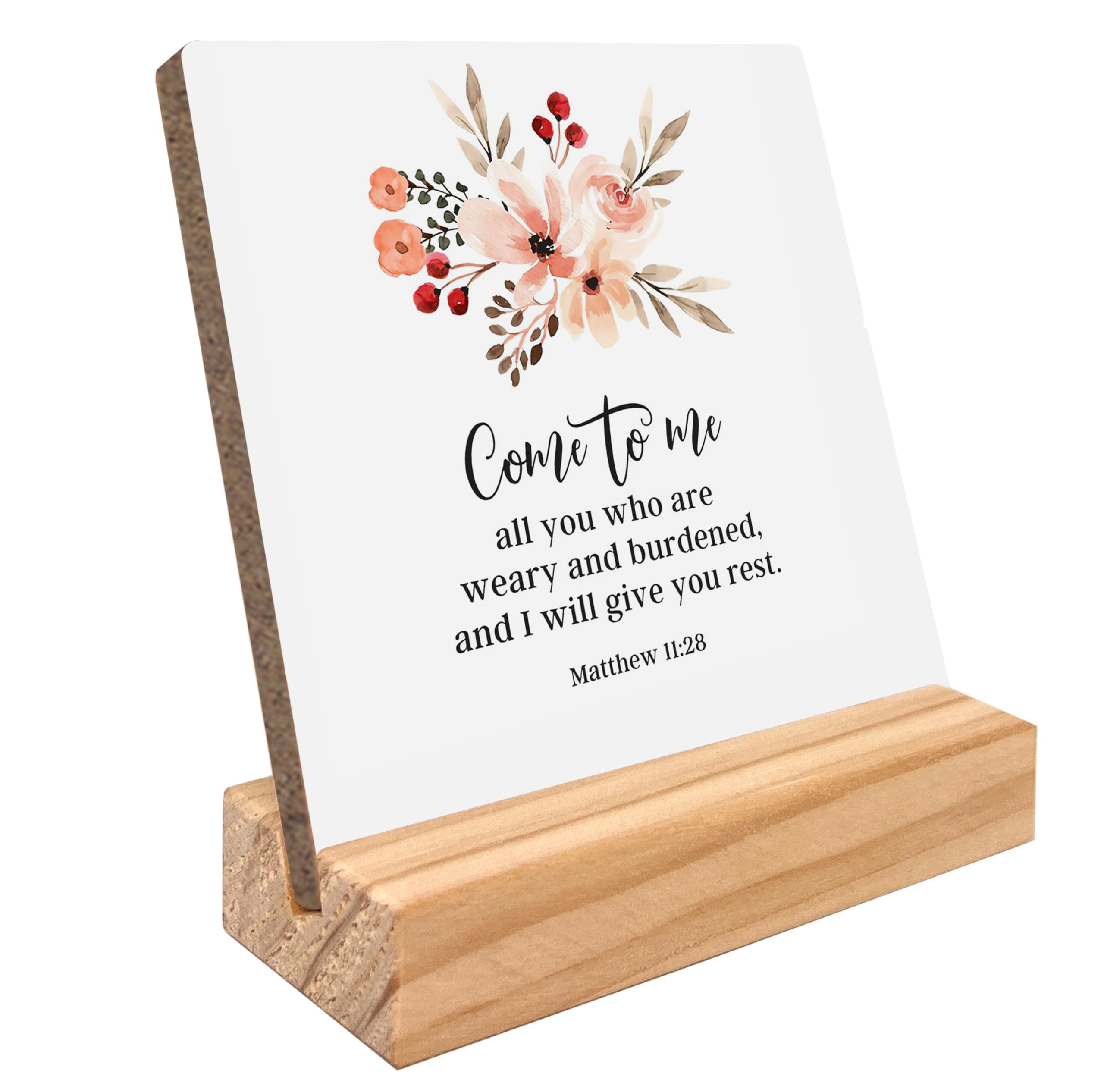 Kunlisa Christian Desk Sign Matthew 11 28 Bible Verse Sign Kunlisa christian desk sign matthew 11 28 bible verse sign
