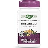 Nature's Way Boswellia Premium Extract, Supports Joint Mobility*, 307 mg Boswellia serrata Extract per Serving, Frankincense Supplement, Gluten Free & Vegan - 60 Tablets (Packaging May Vary)