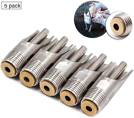 Amazon Com Pivby Stainless Steel Npt 1 2 Automatic Pig Nipple