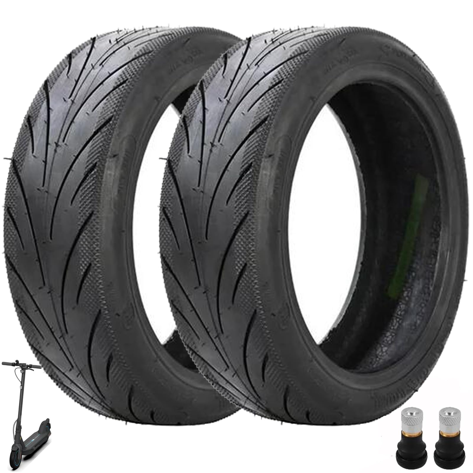 Tmom Replacement Wheels Tyres for Ninebot Max G30 Electric Scooter Rubber Tyres 60/70-6.5 Scooter Tubeless Tyre (Pack of 2)