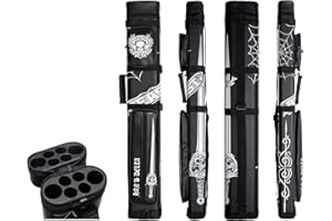 Han's Delta 2x4 Hard Oval Pool Cue Billiard Stick Carrying Case, (Several Colors Available)