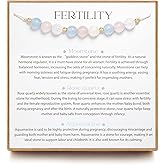 Fertility Bracelet Gifts, Delicate Pregnancy Bracelets, Mama Gifts, New Mom Gift, Moonstone Bracelet, Healing Bracelets for Women, IVF Gift, Mothers Day Christmas Jewelry