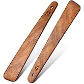 12 inch Teak Wooden Spatula for Cooking, Small Wood Flipper, Egg Scraper, Flat Wood Turner, Multipurpose Wooden Cooking Utensils, Spatulas Spoons Perfect for Flipping, Scraping & Turning, Set of 2