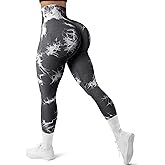 JGS1996 Tie Dye Scrunch Butt Lifting Leggings for Women Booty Sculpting Workout Tight High Waist Tummy Control Yoga Gym Pants