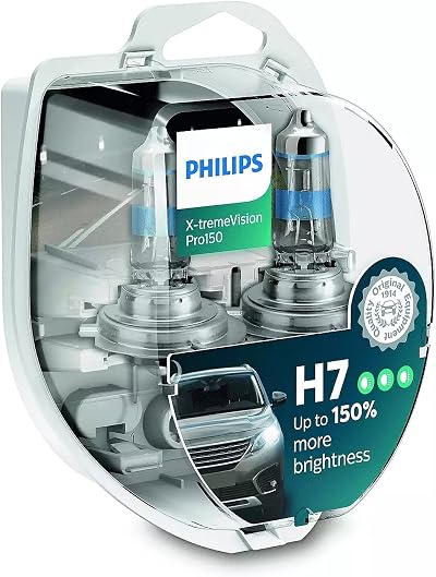 Philips X-tremeVision Pro150 H7 Car Headlight Bulbs Set of 2