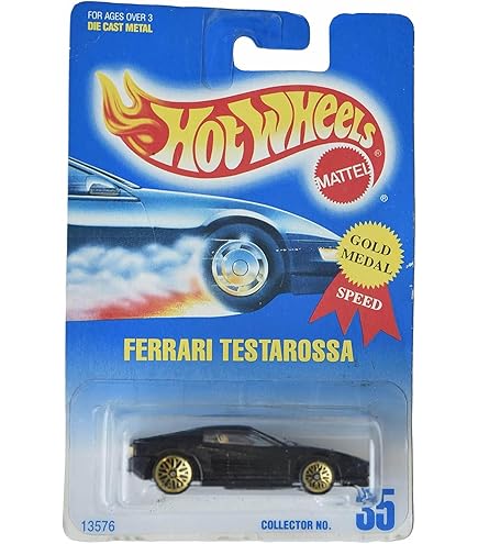 Amazon.com: Hot Wheels Ferrari Testarossa, [Black] #834 : Arts