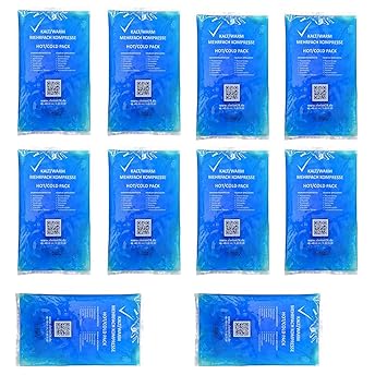 10 Stück 7,5 cm x 13 cm Kalt-Warm Kompresse 110g Gel Pro Kompresse Mehrfach kompresse Wiederverwendbar Coolpack Mikrowellen g