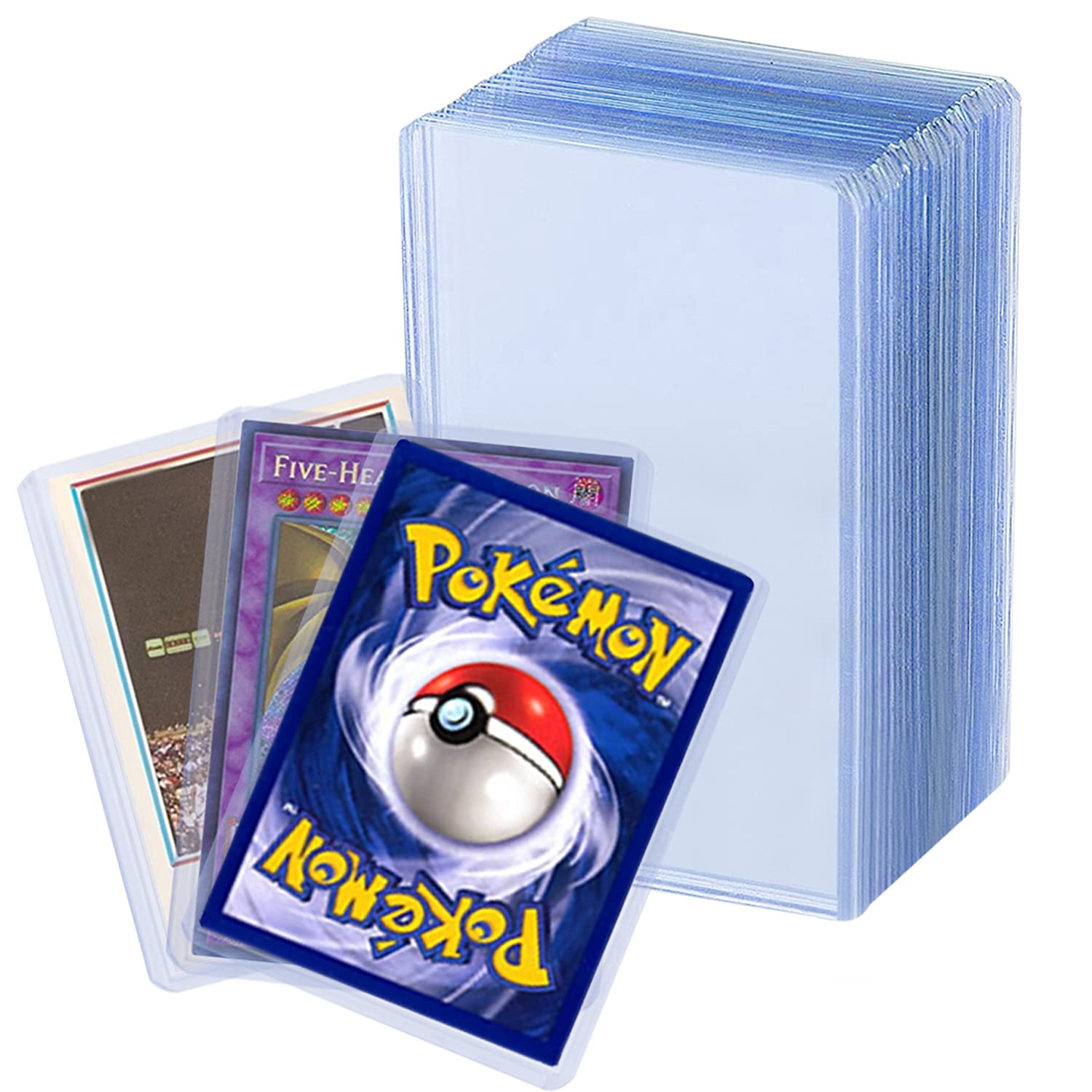 50 Sheets 3" x 4" Trading Card Sleeves Holder Hard Plastic Card Protectors for Baseball Sports Hockey Golf Cards