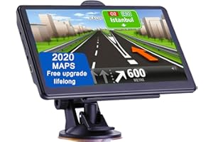 GHYREX 7 Inch Touch Screen GPS Navigation for Car, Real Voice Spoken Turn-by-Turn Direction, Lifetime Map Updated for Free, N