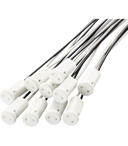 10x BA15S To MR16 Socket Base Adapter – LED Halogen CFL Bulb Lamp Converter