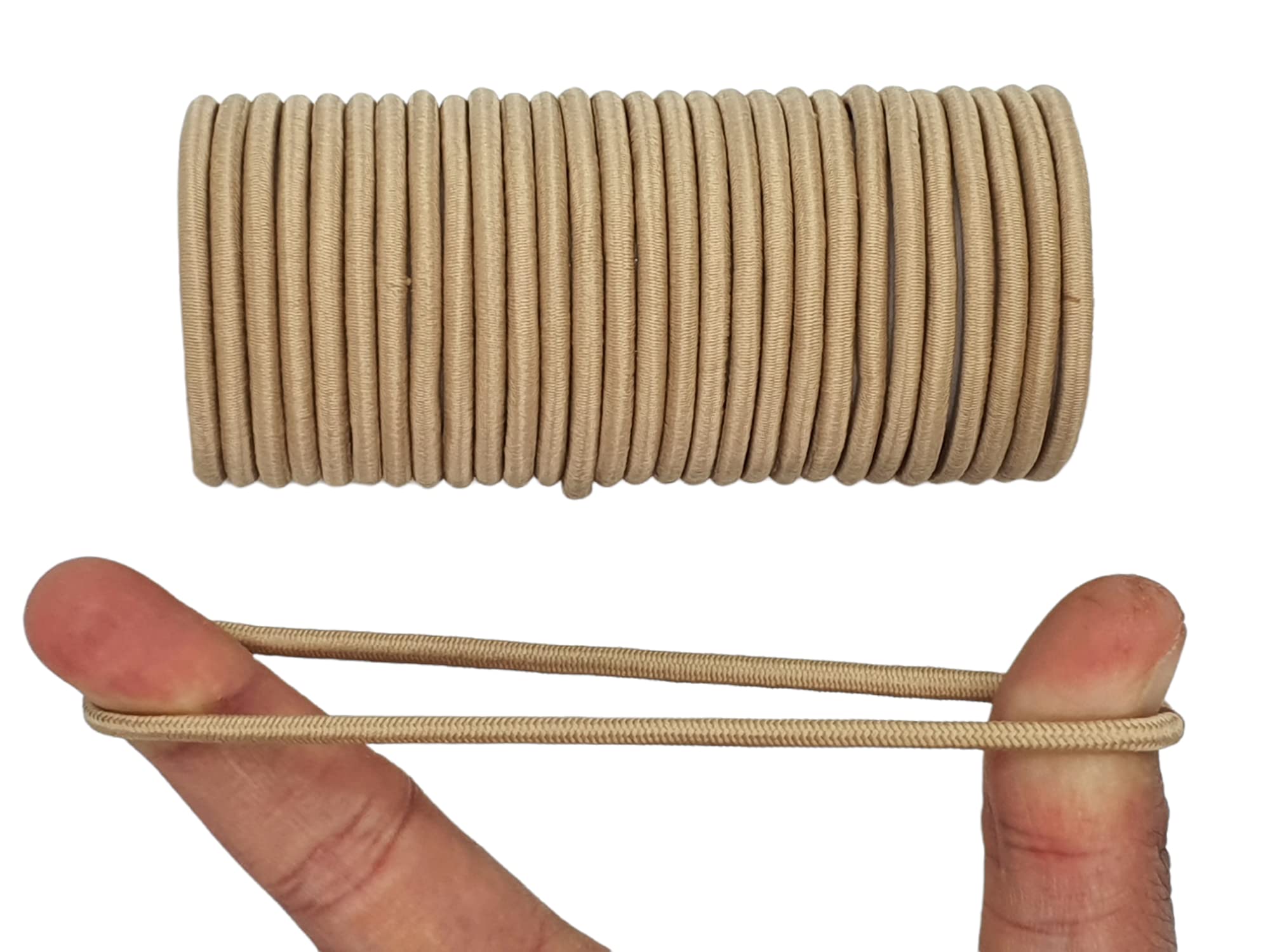 36 PCS Hair Elastics, 3mm Elastic Hair Ties Ponytail Holders, Bulk Hair Ties No Metal Gentle Elastics Hair Bands for Women Men Girls Kids Hair Bobbles Ties (Blonde Beige)