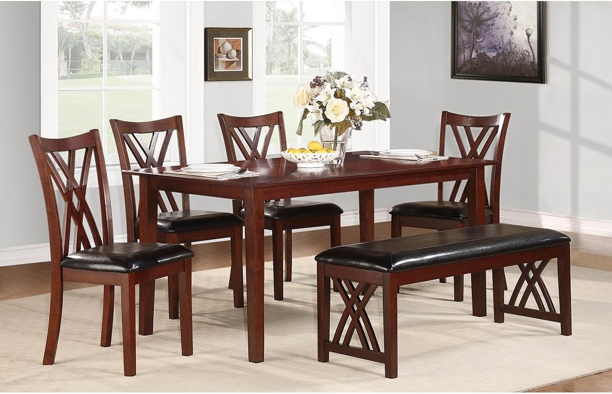 Amazon Com Home Elegance 2459 Brooksville 6pc Dining Set Table