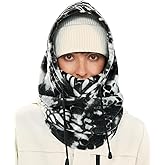 Yousify Balaclava Face Mask for Men Women Camo Fleece Windproof Ski Mask Cold Weather Thermal Face Cover Hat Cap Scarf