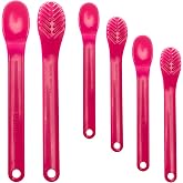 TalkTools Wee Textured Spoons - Self-Feeding Oral Motor Therapy for Lip Closure &amp; Oral Awareness, Kids, Toddlers &amp; Adults, Sensory Feeding Aid | Magenta, 6-Pack