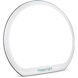 Verilux® HappyLight® Alba - New Round UV-Free LED Therapy Lamp, Bright White Light with 10,000 Lux, Adjustable Brightness, Co
