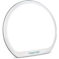 Verilux® HappyLight® Alba - New Round UV-Free LED Therapy Lamp, Bright White Light with 10,000 Lux, Adjustable Brightness, Co