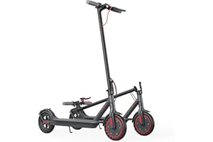 ROINSIDE Electric Scooter - 8.5" Solid Tires, 350W Motor, Up to 19 MPH and 21-23 Miles Long-Range Portable Foldable Commuting Scooter for Adults with Double Braking System and App