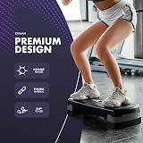 KAYMAN Fitness Steps – Adjustable 10/15 cm Home Gym Aerobics Stepper Grey view 3
