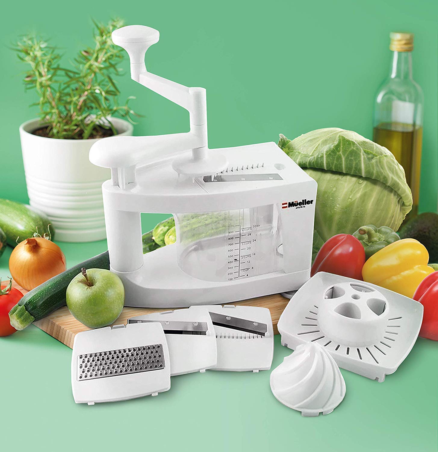 Mueller SpiralUltra MultiBlade Spiralizer, 8 into 1 Spiral Slicer