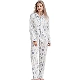 NAP BOUND 100% Cotton Pajama Sets for Women 2025 Holiday PJs Set Soft Long Sleeve Button Down Sleepwear XS-XXL