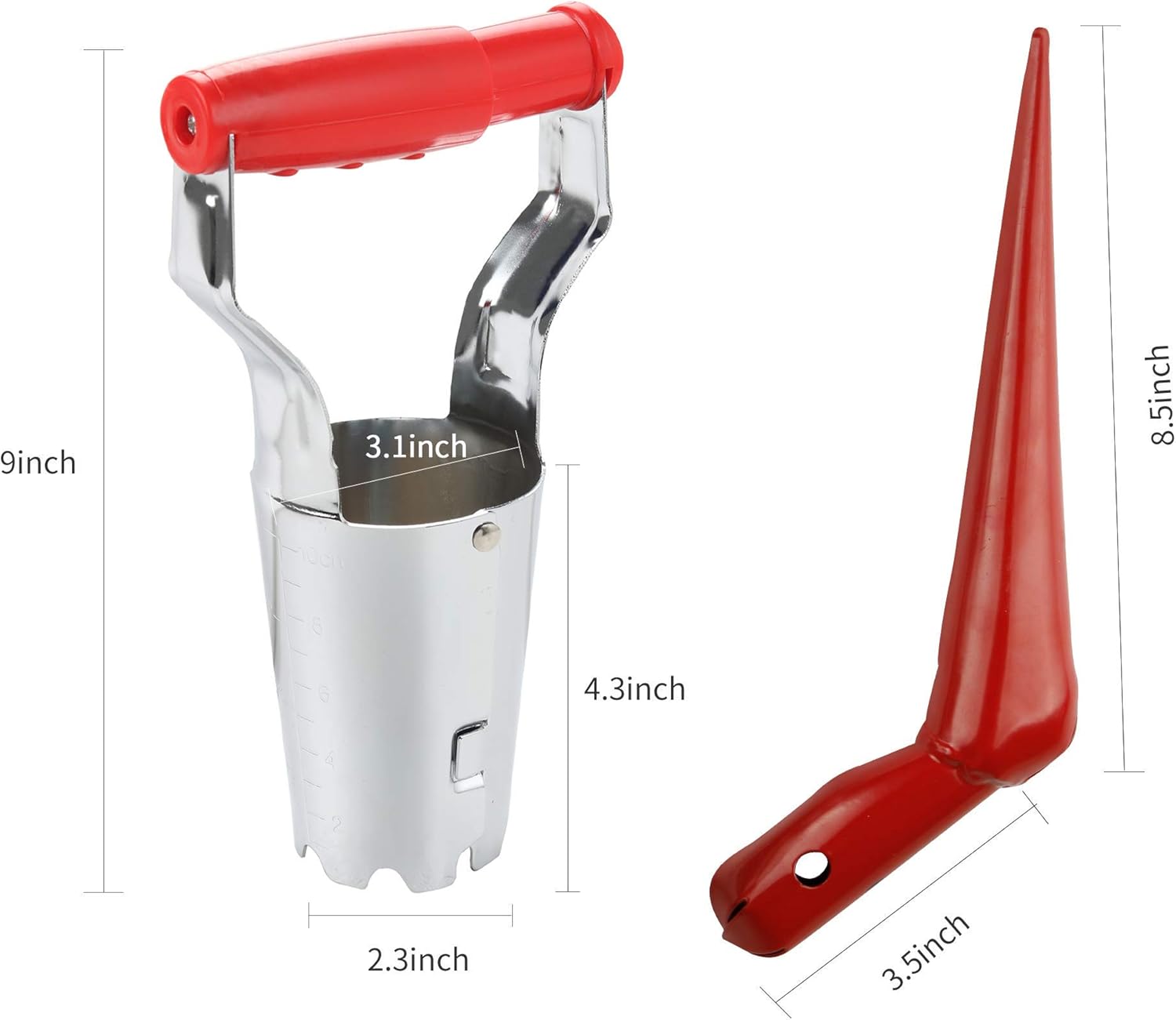 FLORA GUARD 2 Piece Bulb Planting Tool Set, Includes 1 Bulb Planter