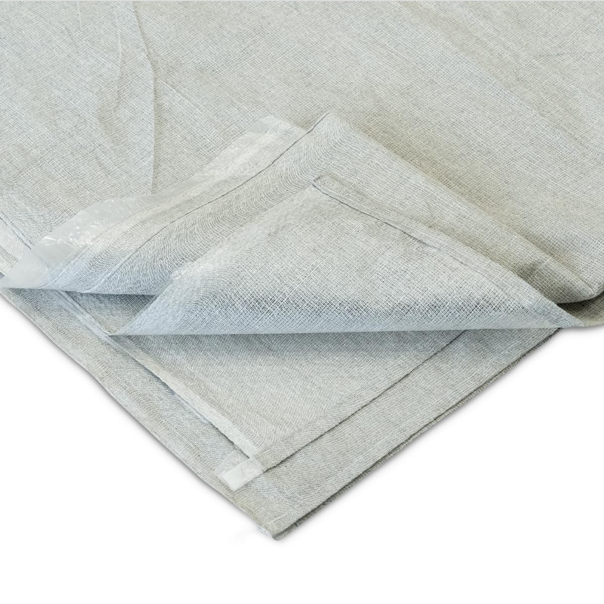 Cotton Dust Sheets for Decorating 12ft X 9ft Plastic Sheeting with Twill Laminated Polythene Backed Dust Sheet for Furniture, Painting, Floor, DIY, Stairs Case Grey